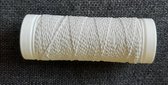 Corna elastisch garen 0,8 mm - wit - 1 klosje 20 m - voor sieraden, smocken, rimpelelastiek