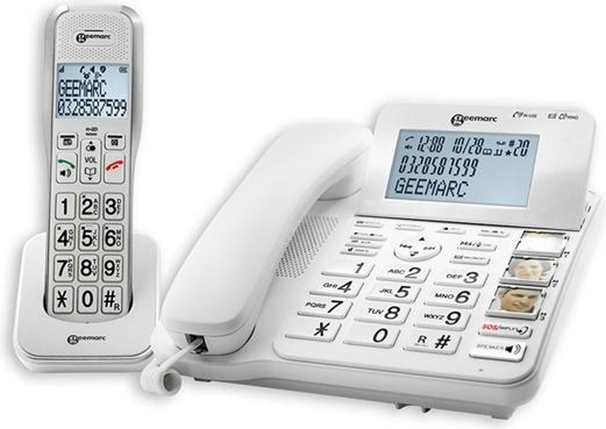 Goedkoopste GEEMARC DECT TEL.AMPLIDECT - slechthorende - ouderen telefoon - duidelijk in gebruik - 595 FOTO DUO