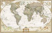 Wereldkaart World Executive – National Geographic – Sepia – 91x61 cm