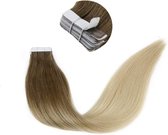 Tape Extensions #Ombre 6/60 dark blond/platina blond 20stk. tapes 50gram tape hair