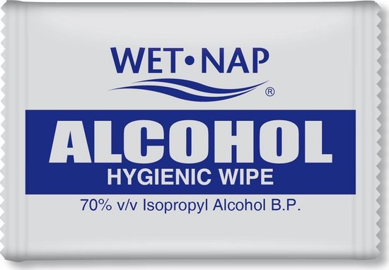 Wet-Nap Alcohol Wipe70 - 10 x 10-pack - Wet-Nap Alcohol wipes