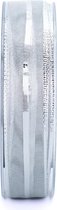 Cadeaulint - Lint - Trekstrik - Zilver  (25 meter lang & 2.5cm breed)