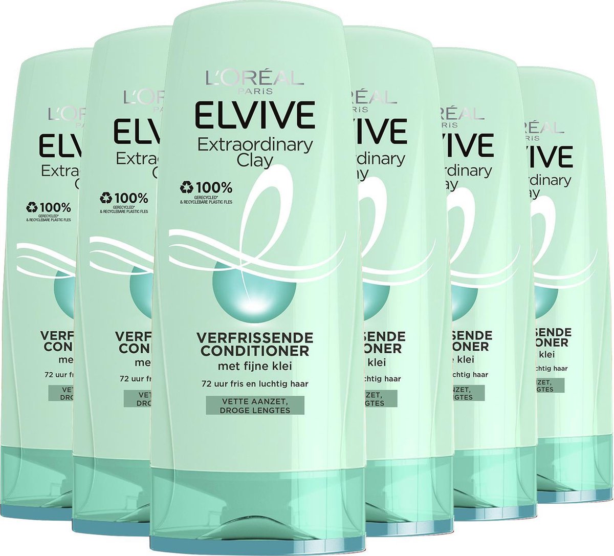 Bol.com L'Oréal Paris Elvive Extraordinary Clay - Conditioner - 6 x 200ml aanbieding
