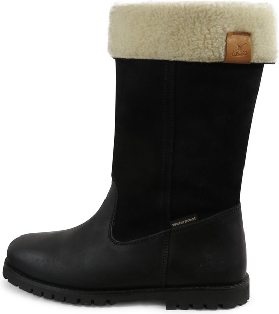 MGO Bross Mucks - Leren dameslaars - Waterdichte laarzen - Wol gevoerd -  Zwart Suede | bol.com