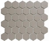 0,91m² -Mozaiek tegel London Hexagon Grijs 5,1x5,9