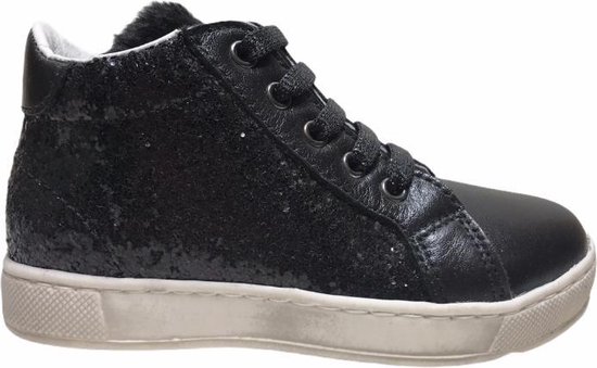 Naturino glitter rits veterschoenen 5229 zwart mt