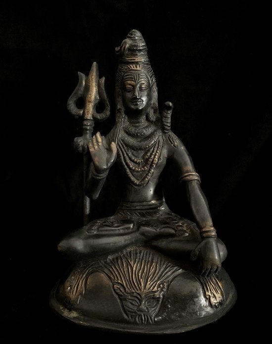 Afdrukken nevel piek Mooie Shiva van brons 19cm 1.3KG Boeddha | bol.com