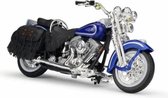 Harley Davidson FLSTS Heritage Softail Springer 1999 (Blauw) 1/18 Maisto - Modelmotor - Schaalmodel - Model motor