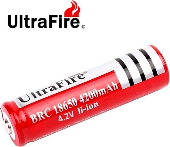 meester limiet is er TR Deals ® 1x Ultrafire 18650 - 4200 mah 3.7 Volt oplaadbare batterij -  Geschikt voor... | bol.com