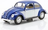 1967 Volkswagen Classic Beetle (Blauw/Wit) 1/24 Kinsmart - Modelauto - Schaalmodel - Model auto  - Miniatuurauto - Miniatuur autos