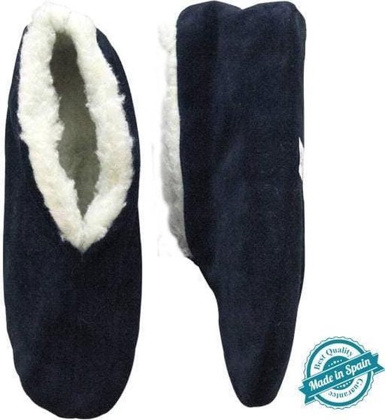 Chaussons Espagnols Bernardino® 100% Laine Chaussons Espagnols Bleu - 36
