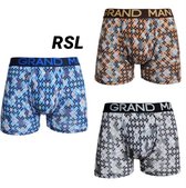 Heren boxershort 3 pack met print M