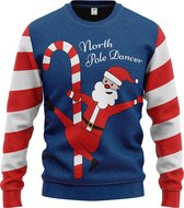 JAP Foute kersttrui - North pole dancer - Kerst - Dames en heren - Kerstcadeau volwassenen - XL - Blauw