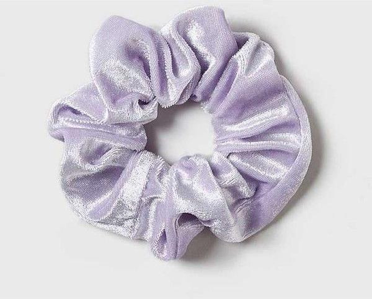 Scrunchie Velvet Light Purple - haarwokkel - Haarelastiek - Haaraccessoire (1 stuk)