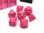 Chessex Polyhedral mini 7-Die Set - Pink/white