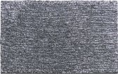 Lucy's Living Luxe badmat GRACI Dark Grey and White – 50 x 80 cm - antraciet en wit - donker grijs - douchemat - badmatten - badmat antislip - badkamer - badmat zwart - badtextiel - polyester