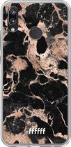 Huawei P20 Lite (2018) Hoesje Transparant TPU Case - Rose Gold Marble #ffffff