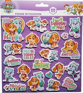 Foam Stickers "Paw Patrol Roze" +/- 22 Stickers