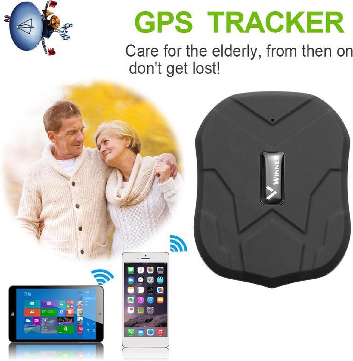 Magnetischer GPS Tracker Mini TK905 1500mah IP65 Wasserdichtes Diebstahlschutzgerät Anti-Lost GPS Standort Echtzeitüberwachung mit Vibrationsmotor Magnetischer Ladeanschluss Kostenlose App 