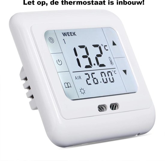 Wederzijds sectie ontsnappen Digitale Thermostaat LCD - Inbouw Digitale Thermostaat - Vloerverwarming  -... | bol.com
