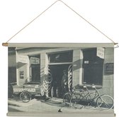 fotokaart / poster fietswinkel op canvas