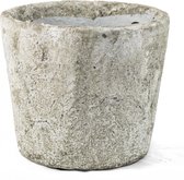 Aardewerk pot beton - bloempot steen - 16x16x14cm.