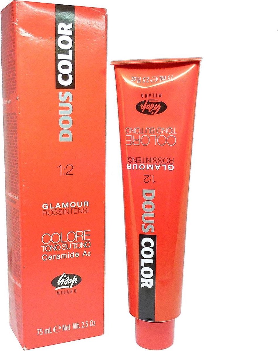 Lisap Dous Color Glamour Rossintensi Tone on Tone Haarkleur intensiev tint 75ml - 06/56GL Intense Copper Red / Intensiv Kupferrot