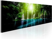 Artgeist Sapphire Lake Canvas Schilderij - 135x45cm