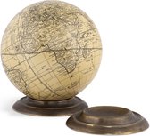 Authentic Models - Globe Base, Bronze - Wereldbol - wereldbol decoratie - Woonkamer decoratie - Ø 11 Cm
