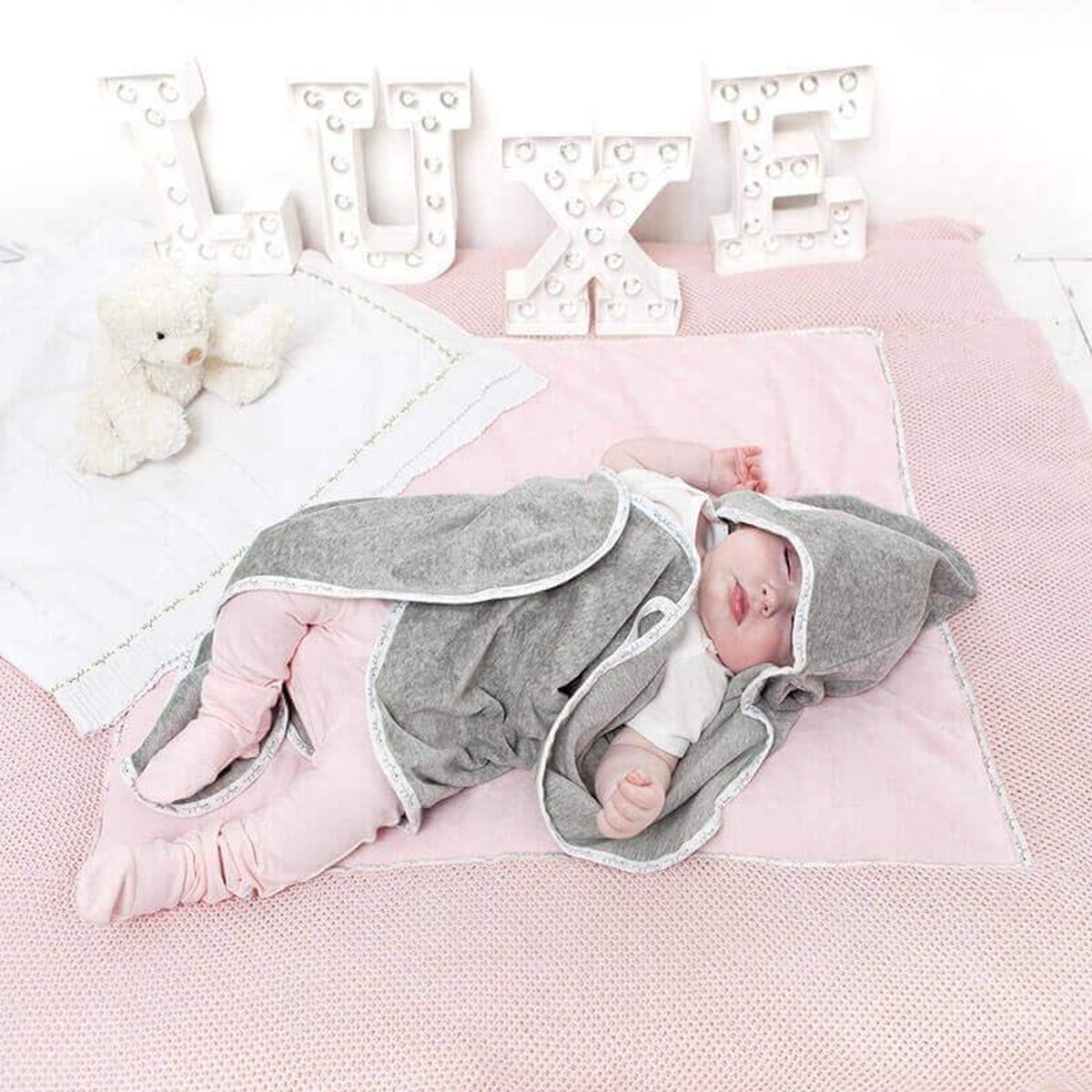 Baby de Luxe Baby omslagdoek wit 1 maat | bol.com