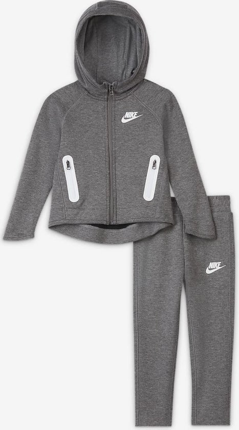 Nike Sportswear Tech Baby Hoodie En Joggers Set Grijs - Maat 74 | bol.com