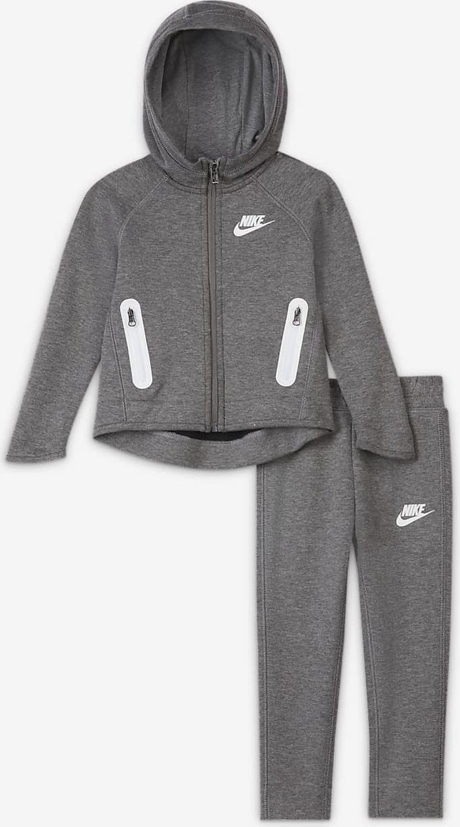 Nike Sportswear Tech Fleece Hoodie En Joggers - Grijs - Maat 74 | bol.com