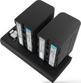 2x Newell NP-F970 Accu Dual Pack met LCD lader