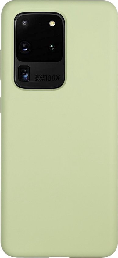 BMAX Siliconen hard case hoesje geschikt voor Samsung Galaxy S20 Ultra / Hard Cover / Beschermhoesje / Telefoonhoesje / Hard case / Telefoonbescherming - Mintgroen