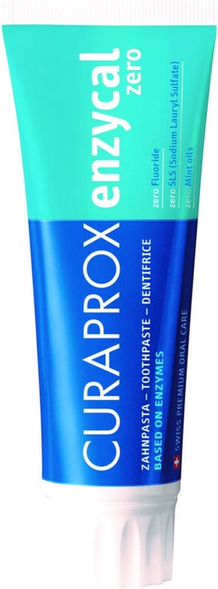 Curaprox Tandpasta Enzycal Zero Fluoride 75 ml - 4x 75 ml - Voordeelverpakking