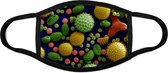 Wasbaar Mondkapje met Print - Kleur Pollen Stofdeeltjes Patroon - Niet-medisch Mondmasker