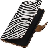 Wicked Narwal | Zebra bookstyle / book case/ wallet case Hoes voor LG Joy H220 Wit