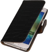 Wicked Narwal | Croco bookstyle / book case/ wallet case Hoes voor Samsung Z1 Z130H Zwart