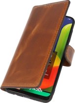 Wicked Narwal | MF Handmade Leer bookstyle / book case/ wallet case Hoesje Samsung Samsung Galaxy A70 Bruin