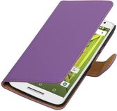 Wicked Narwal | bookstyle / book case/ wallet case Hoes voor Motorola Moto X Play Paars