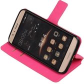 Wicked Narwal | Cross Pattern bookstyle / book case/ wallet case Hoes voor Huawei G8 Roze