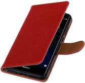 Wicked Narwal | Premium TPU PU Leder bookstyle / book case/ wallet case voor Huawei P10 Plus Rood