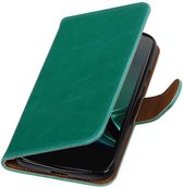 Wicked Narwal | Premium TPU PU Leder bookstyle / book case/ wallet case voor Motorola Moto G4 Play Green