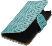 Wicked Narwal | Snake bookstyle / book case/ wallet case Hoes voor Samsung Galaxy J1 mini (2016) J105F Turqu