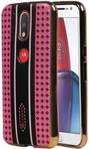 Wicked Narwal | M-Cases Ruit Design backcover hoes voor Motorola Moto G4 Roze