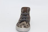Piedro- bruin metallic enkelhoge schoen met sterren- maat 26