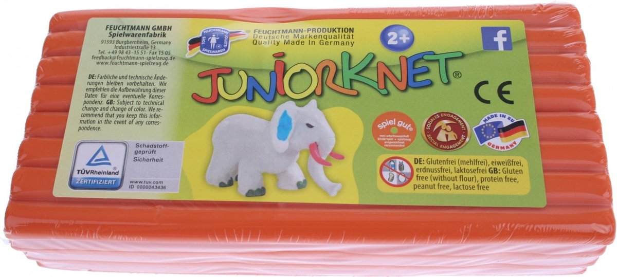 Juniorknet Klei Jumbo Pack 500 Gram Oranje