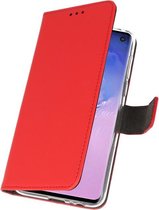 Wicked Narwal | Wallet Cases Hoesje voor Samsung Samsung Galaxy S10 Rood