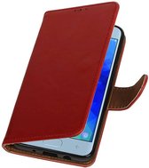 Wicked Narwal | Premium bookstyle / book case/ wallet case voor Samsung Samsung Galaxy J4 2018 Rood