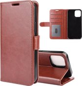 Apple iPhone 12 / iPhone 12 Pro hoesje - MobyDefend Wallet Book Case (Sluiting Achterkant) - Bruin - GSM Hoesje - Telefoonhoesje Geschikt Voor: Apple iPhone 12 / iPhone 12 Pro